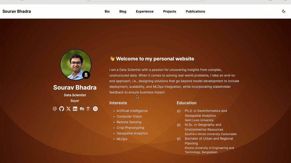 Create powerful portfolio websites using Hugoblox